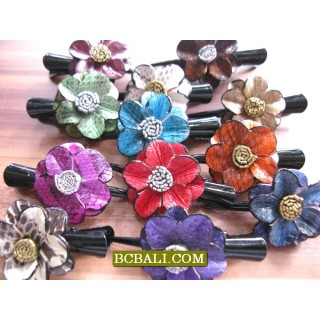 Bali Leather Snake Hair Clips Accessories Handmade